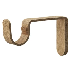 Kit de tringle à rideau extensible simple embout boule Syros effet chêne 120/210cm Ø25/28mm GoodHome