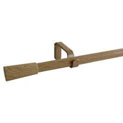 Kit de tringle à rideau extensible simple embout cône Syros effet chêne 200/330cm Ø16/19mm GoodHome
