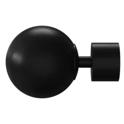 Kit de tringle à rideau extensible double embout boule Araxos métal noir 120/210 cm Ø25/28mm GoodHome