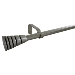 Kit de tringle à rideau extensible embout cône Athens GoodHome 200/330 cm, Ø19mm gris
