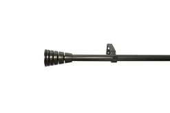 Kit de tringle à rideau extensible embout cône Athens GoodHome 200/330 cm, Ø19mm gris