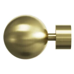 Kit de tringle à rideau extensible double embout boule Elasa effet laiton doré 200/330 cm Ø25/28mm GoodHome