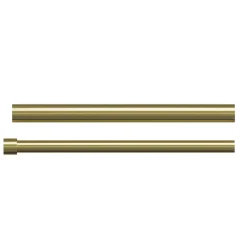 Kit de tringle à rideau extensible double embout boule Elasa effet laiton doré 200/330 cm Ø25/28mm GoodHome