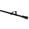 Kit de tringle à rideau extensible embout bouchon 120/210 cm Ø16/19 mm noir