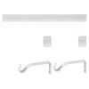 Kit de tringle à rideau extensible embout bouchon Odali 120/210 cm, Ø13/16 mm blanc mat