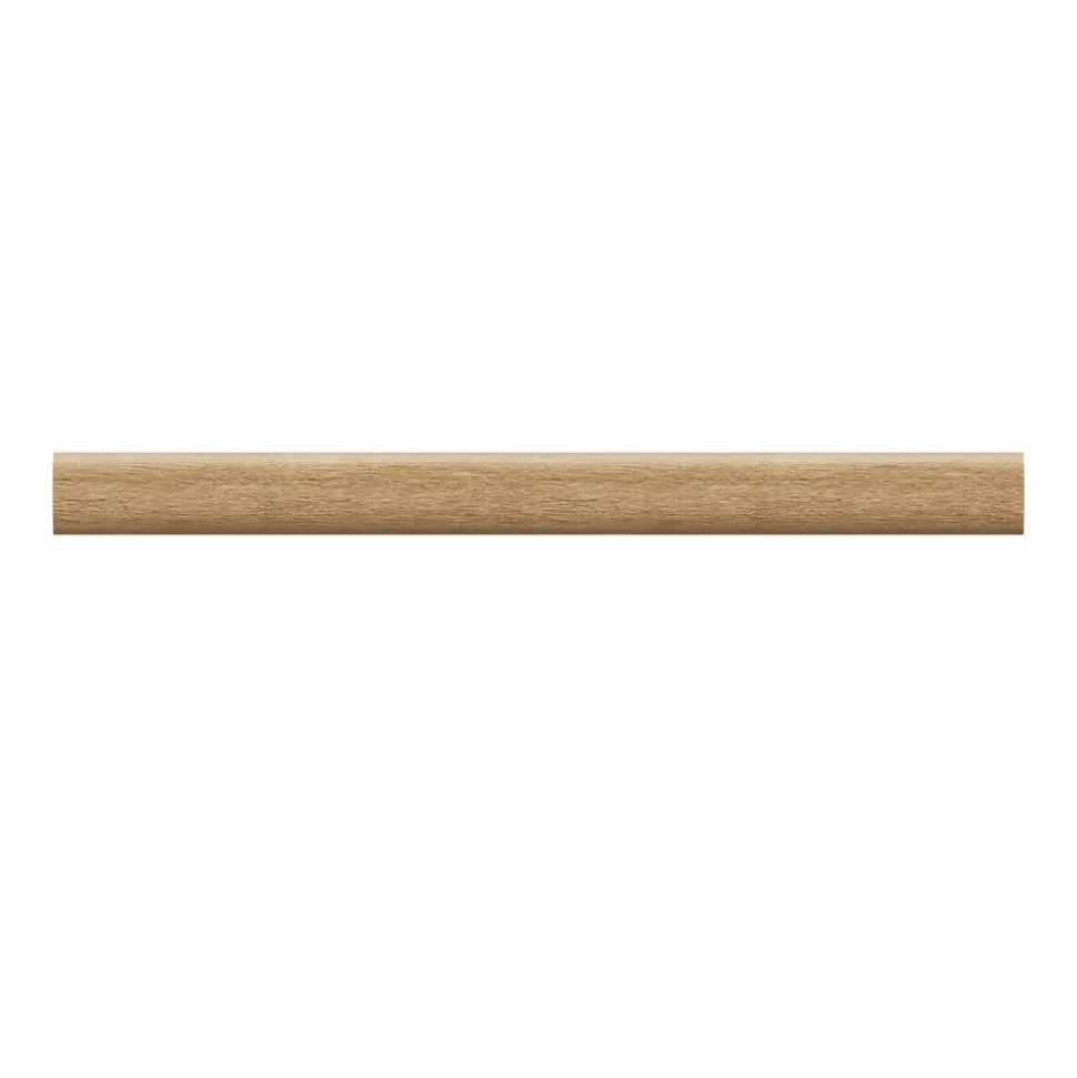 Kit de tringle à rideau extensible simple embout boule Syros effet chêne 200/330cm Ø25/28mm GoodHome