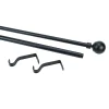 Kit de tringle à rideau extensible embout boule Araxos GoodHome 200/330 cm, Ø16/19 mm noir