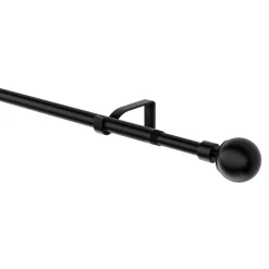 Kit de tringle à rideau extensible embout boule Araxos GoodHome 200/330 cm, Ø16/19 mm noir