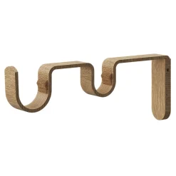 Kit de tringle à rideau extensible double embout boule Syros effet chêne 200/330 cm Ø25/28mm GoodHome