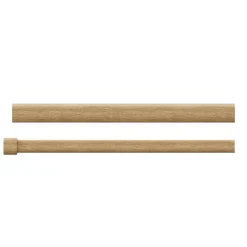 Kit de tringle à rideau extensible double embout boule Syros effet chêne 200/330 cm Ø25/28mm GoodHome
