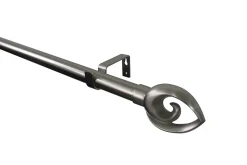Kit de tringle à rideau extensible Athens GoodHome 200/330 cm Ø25/28mm gris