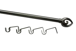 Kit de tringle à rideau extensible Athens GoodHome 200/330 cm Ø25/28mm gris