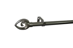 Kit de tringle à rideau extensible Athens GoodHome 200/330 cm Ø25/28mm gris