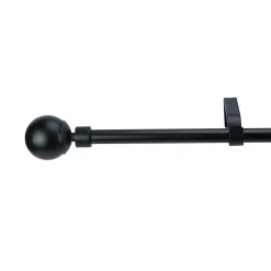 Kit de tringle à rideau extensible embout boule Araxos GoodHome 120/210 cm, Ø16/19 mm noir