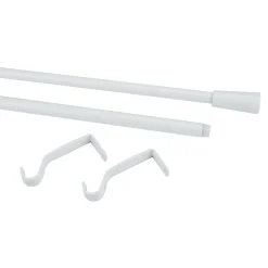 Kit de tringle à rideau extensible embout cône Anafi GoodHome 120/210 cm Ø19mm blanc