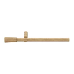Kit de tringle à rideau extensible simple embout cône Syros effet chêne 120/210cm Ø16/19mm GoodHome