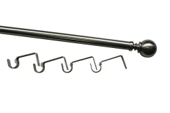 Kit de tringle à rideau extensible embout boule Athens GoodHome 200/330 cm, Ø25/28 mm gris