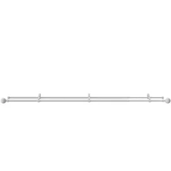 Kit de tringle à rideau extensible double embout boule Anafi métal blanc 120/210cm Ø16/19mm GoodHome