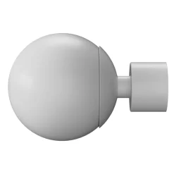 Kit de tringle à rideau extensible double embout boule Anafi métal blanc 120/210cm Ø16/19mm GoodHome