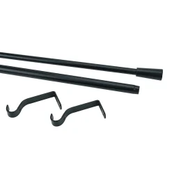 Kit de tringle à rideau extensible embout cône Araxos GoodHome 200/330 cm, Ø16/19 mm noir