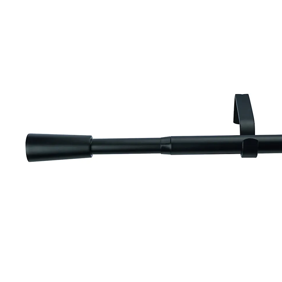 Kit de tringle à rideau extensible embout cône Araxos GoodHome 200/330 cm, Ø16/19 mm noir