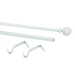 Kit de tringle à rideau extensible embout boule Anafi GoodHome 120/210 cm Ø19mm blanc