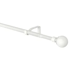 Kit de tringle à rideau extensible embout boule Anafi GoodHome 120/210 cm Ø19mm blanc