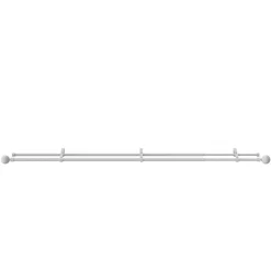 Kit de tringle à rideau extensible double embout boule Anafi métal blanc 120/210cm Ø16/19mm GoodHome