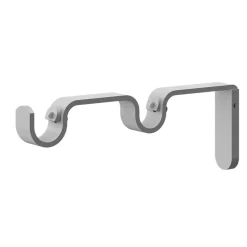 Kit de tringle à rideau extensible double embout boule Anafi métal blanc 120/210cm Ø16/19mm GoodHome