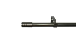 Kit de tringle à rideau extensible embout bouchon Athens GoodHome 120/210 cm, Ø19mm gris