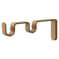 Kit de tringle à rideau extensible double embout boule Syros effet chêne 200/330 cm Ø16/19mm GoodHome