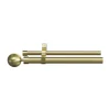 Kit de tringle à rideau extensible double embout boule Elasa effet laiton doré 120/210 cm Ø25/28mm GoodHome