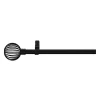 Kit de tringle à rideau extensible embout cage Araxos GoodHome 120/210 cm, Ø16/19 mm noir