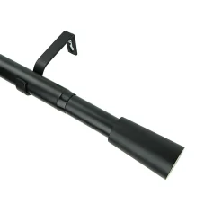 Kit de tringle à rideau extensible embout cône Araxos GoodHome 120/210 cm, Ø25/28mm noir