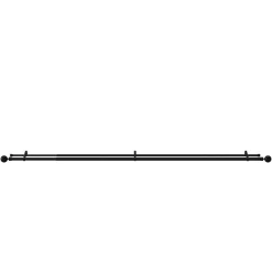 Kit de tringle à rideau extensible double embout boule Araxos métal noir 200/330 cm Ø25/28mm GoodHome