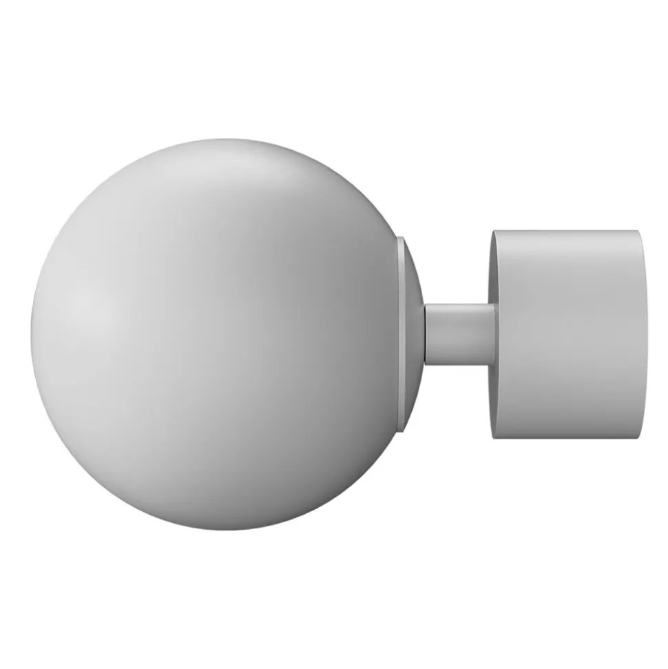 Kit de tringle à rideau extensible double embout boule Anafi métal blanc 120/210cm Ø25/28mm GoodHome