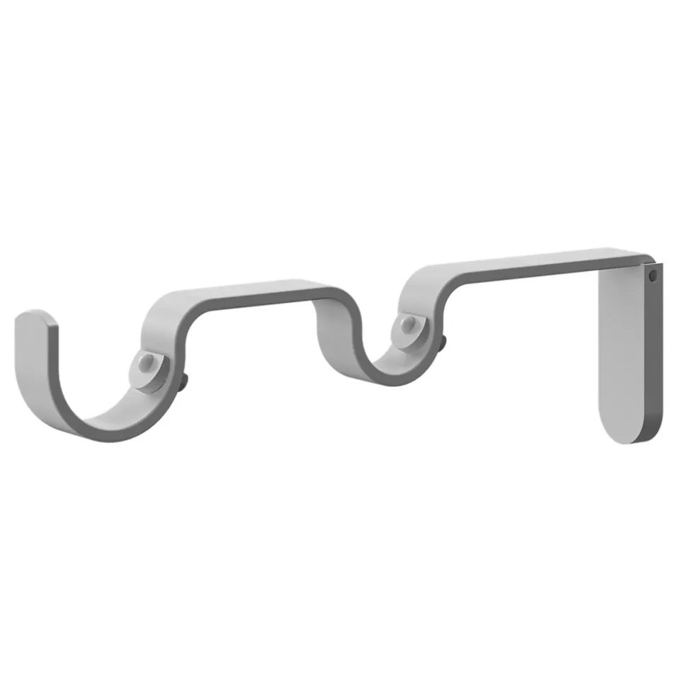 Kit de tringle à rideau extensible double embout boule Anafi métal blanc 120/210cm Ø25/28mm GoodHome