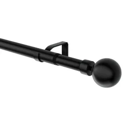 Kit de tringle à rideau extensible embout boule Araxos GoodHome 200/330 cm, Ø25/28mm noir