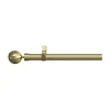 Kit de tringle à rideau extensible simple embout boule Elasa effet laiton doré 120/210cm Ø25/28mm GoodHome