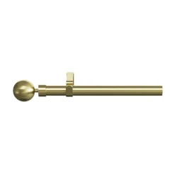 Kit de tringle à rideau extensible simple embout boule Elasa effet laiton doré 120/210cm Ø25/28mm GoodHome