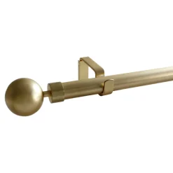 Kit de tringle à rideau extensible simple embout boule Elasa effet laiton doré 120/210cm Ø25/28mm GoodHome