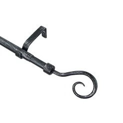 Kit de tringle à rideau GoodHome extensible 120/210cm, ⌀16/19mm noir