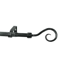 Kit de tringle à rideau GoodHome extensible 120/210cm, ⌀16/19mm noir