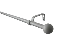 Kit de tringle à rideau GoodHome embout boule 160 cm, Ø16mm blanc
