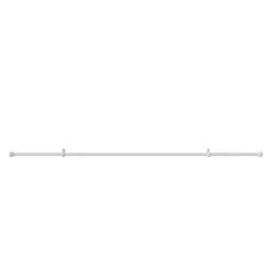 Kit de tringle à rideau simple embout boule blanc mat L.200cm