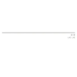 Kit de tringle à rideau simple embout boule blanc mat L.200cm