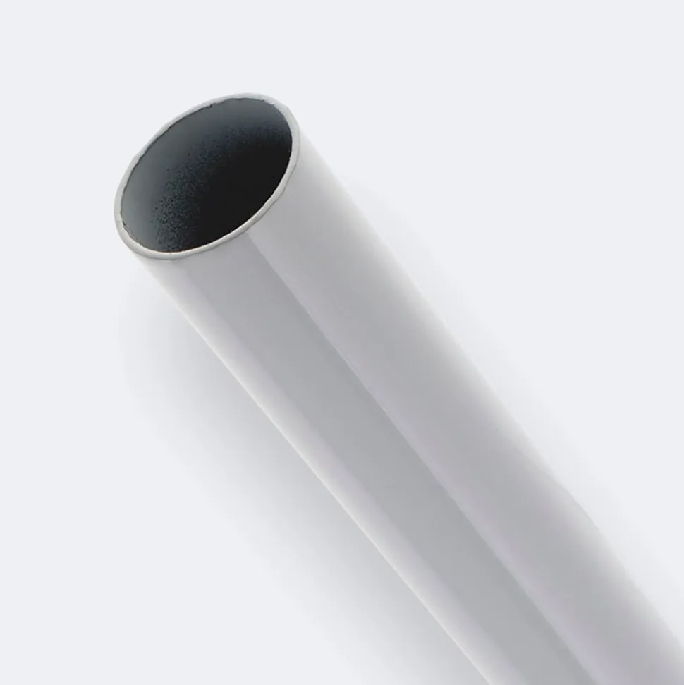 Kit de tringle à rideaux Blanc 300cm Diam.20mm Embout Boule - Fixation Plafond - Boulet