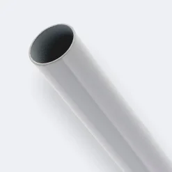 Kit de tringle à rideaux Blanc 300cm Diam.20mm Embout Chapeau - Fixation Plafond - Boulet