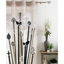 Kit de tringle à rideaux extensible Disque Martelé