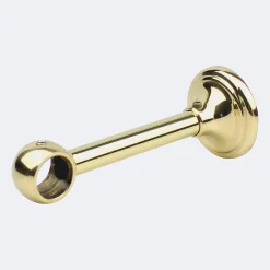 Kit de tringle à rideaux Laiton Poli Verni 150cm Diam.20mm Embout Regency - Fixation Mur - Boulet